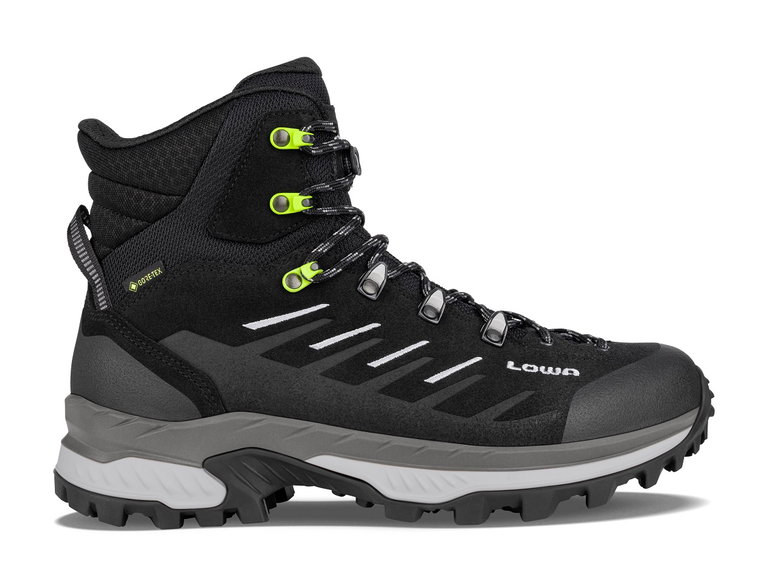 Lowa Wanderschuhe Randir Mid GTX (Trekking, Veloursleder, wasserdicht) schwarz/grau Herren